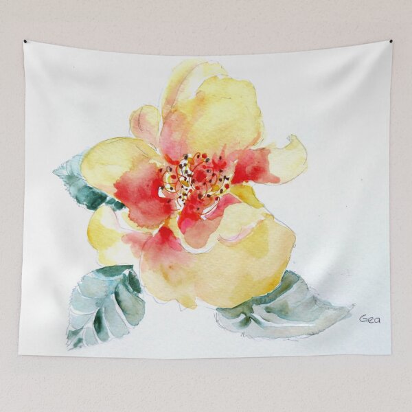 Item preview, Large Watercolour of Persica Rose Tigers Eye designed and sold by Gea Austen.