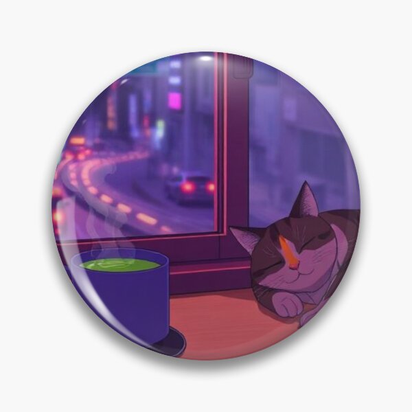 Item preview, Cozy Lofi Cat with Matcha designed and sold by Asiantrendzz.