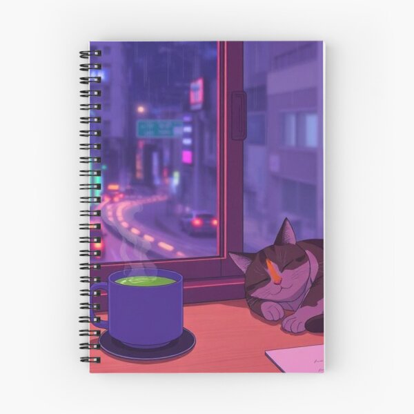 Item preview, Cozy Lofi Cat with Matcha designed and sold by Asiantrendzz.
