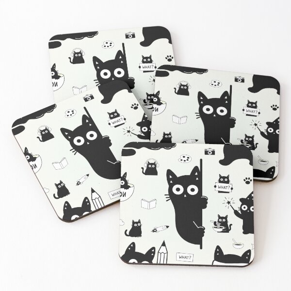 Item preview,  Kawaii Cats Seamless Pattern – Adorable Cartoon Kittens Repeating Cat Print, Funny Kitty Pattern for Cat Lovers, Cute Animal Aesthetic Background designed and sold by DibujandoPorfa.