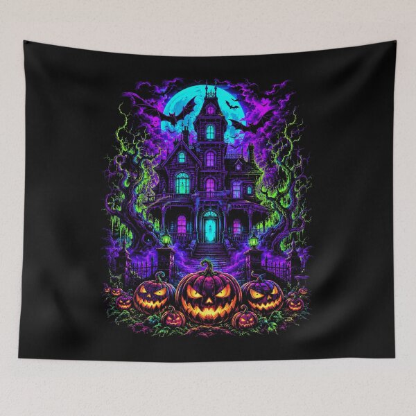 Item preview, Vintage Halloween Spooky Scene Retro Pumpkin Scary Season designed and sold by will freed18.