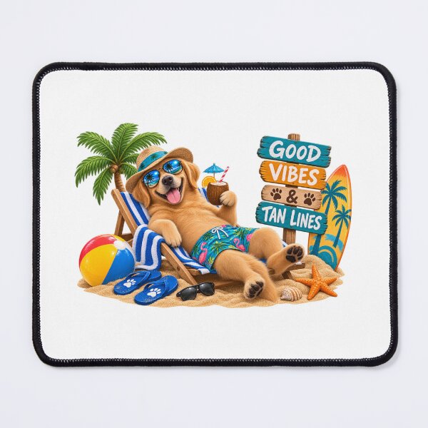 Item preview, Funny Summer Beach Dogs – Cute Tropical Dog Vacation & Beach Vibes. designed and sold by kissing Pets.