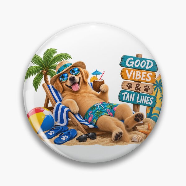 Item preview, Funny Summer Beach Dogs – Cute Tropical Dog Vacation & Beach Vibes. designed and sold by kissing Pets.