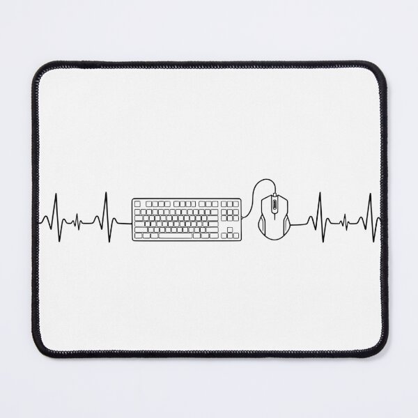 Item preview, PC Gaming Heartbeat Design with mouse and keyboard designed and sold by NordGrafik.