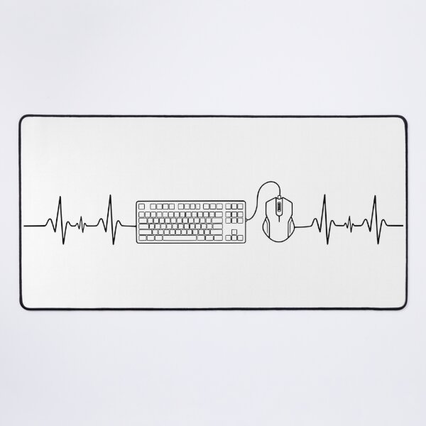 Item preview, PC Gaming Heartbeat Design with mouse and keyboard designed and sold by NordGrafik.
