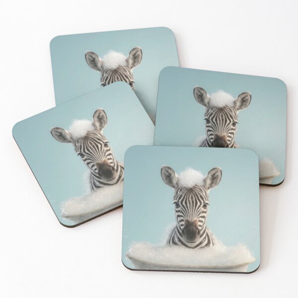 Item preview, Baby Zebra Bubble Bath Cute Nursery Bathroom Wall Art designed and sold by LazyOwlStore.