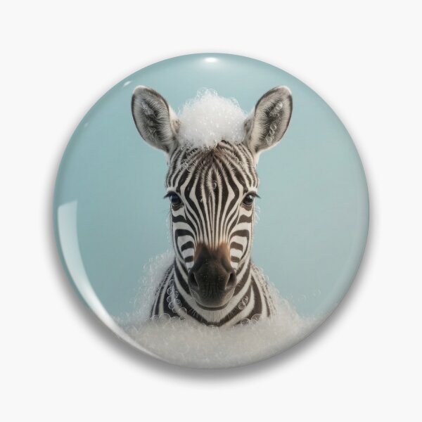 Item preview, Baby Zebra Bubble Bath Cute Nursery Bathroom Wall Art designed and sold by LazyOwlStore.