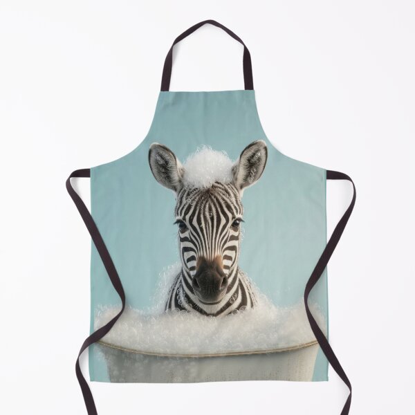 Item preview, Baby Zebra Bubble Bath Cute Nursery Bathroom Wall Art designed and sold by LazyOwlStore.