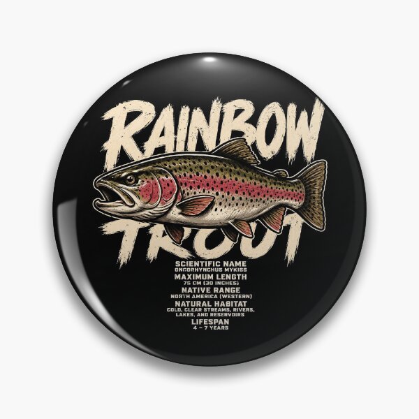 Item preview, Vintage Rainbow Trout Illustration for Fishing Lovers designed and sold by rafaeltto.
