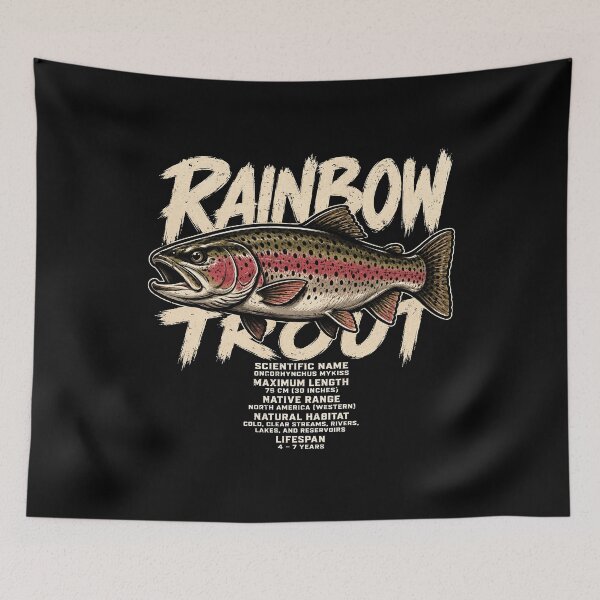 Item preview, Vintage Rainbow Trout Illustration for Fishing Lovers designed and sold by rafaeltto.