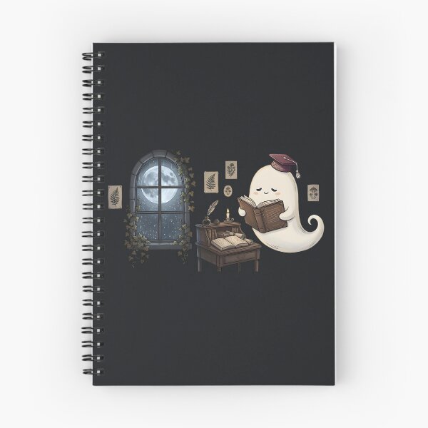 Item preview, Cute Ghost Graduation Dark Academia Rainy Window Study Desk Aesthetic designed and sold by MCV-Designs.