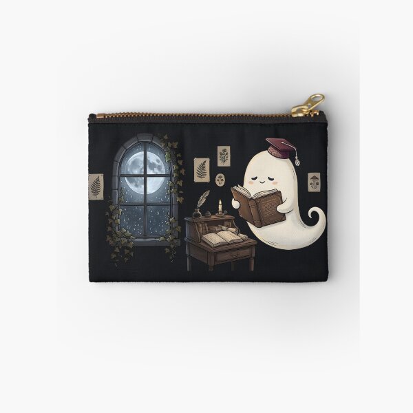 Item preview, Cute Ghost Graduation Dark Academia Rainy Window Study Desk Aesthetic designed and sold by MCV-Designs.