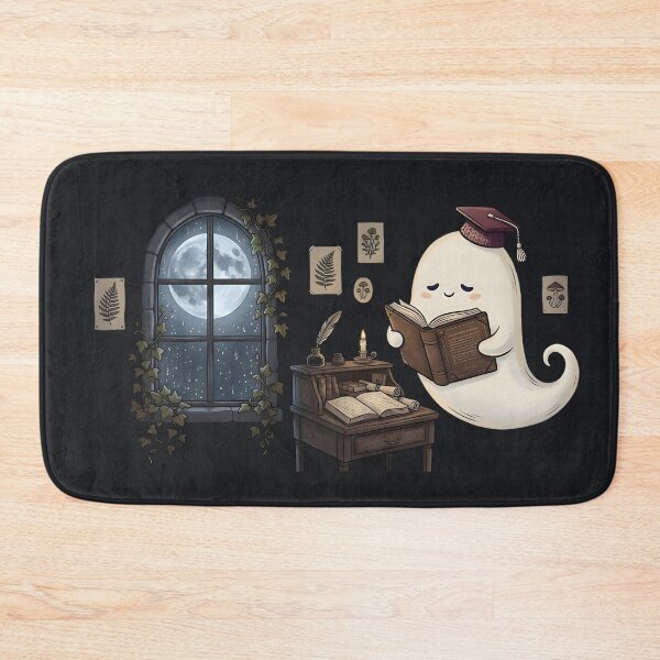 Item preview, Cute Ghost Graduation Dark Academia Rainy Window Study Desk Aesthetic designed and sold by MCV-Designs.