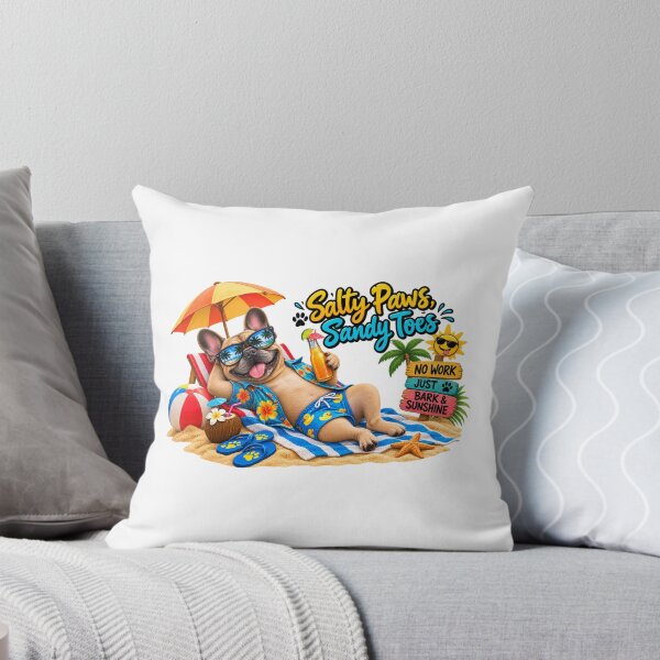 Item preview, Funny Summer Beach Dog – Cute Tropical Dog Vacation & Beach Vibes designed and sold by kissing Pets.