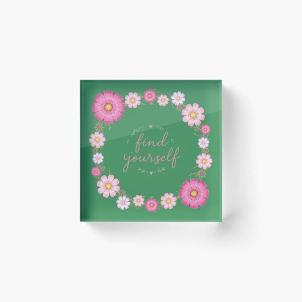 Item preview, Find Yourself Floral Self Love Affirmation designed and sold by Gingergarlic.