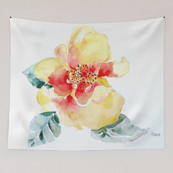 Item preview, Very large Watercolour of rare rose designed and sold by Gea Austen.