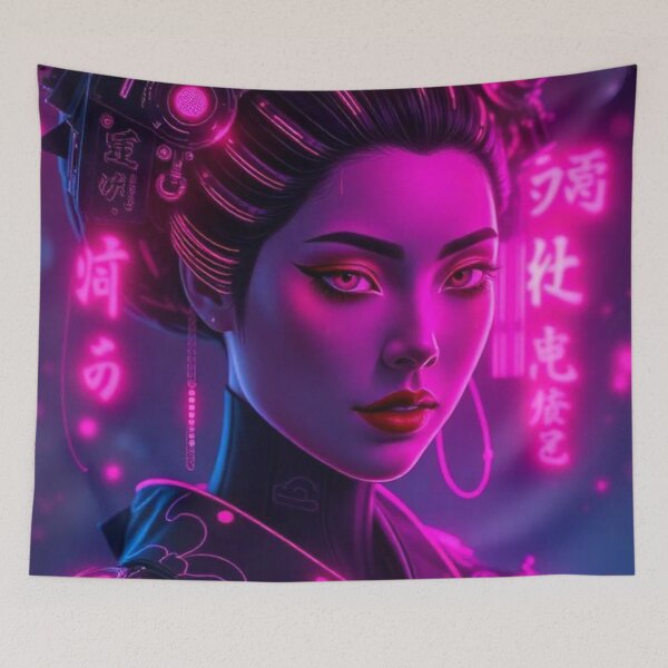 Item preview, Cyberpunk Neon Geisha designed and sold by Asiantrendzz.