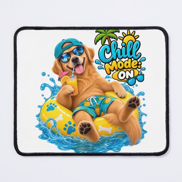 Item preview, Funny Summer Beach Dog – Cute Tropical Dog Vacation & Beach Vibes designed and sold by kissing Pets.
