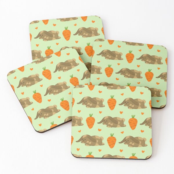 Item preview, Rabbit with Carrot Flopsy Kids Repeat Pattern designed and sold by ClarissaDoodles.