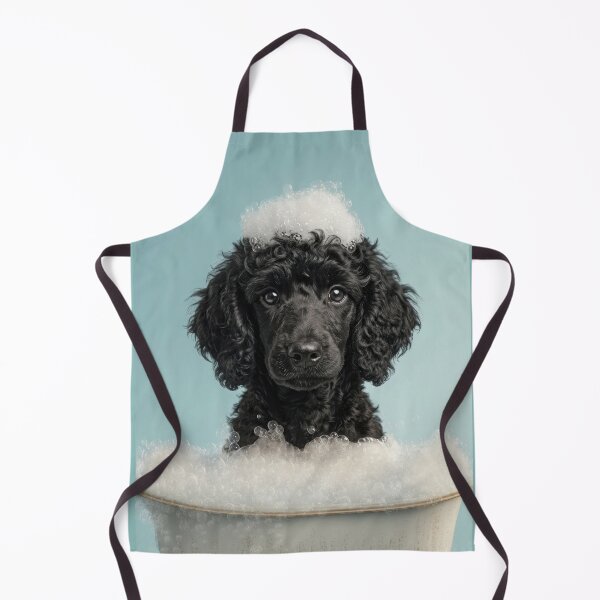 Item preview, Baby Standard Poodle Bubble Bath Cute Nursery Bathroom Art designed and sold by LazyOwlStore.