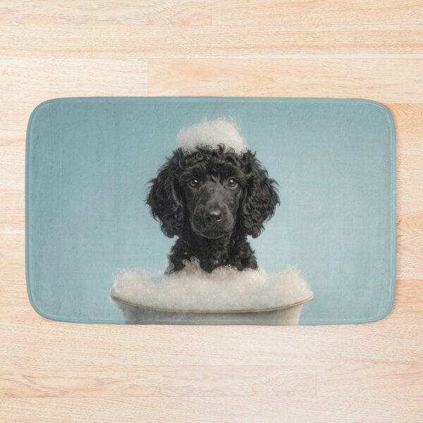 Item preview, Baby Standard Poodle Bubble Bath Cute Nursery Bathroom Art designed and sold by LazyOwlStore.