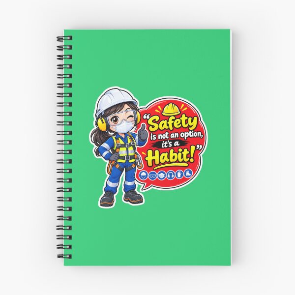 Item preview, Safety Is Not an Option It’s a Habit – PPE Safety Girl Cartoon designed and sold by vinothmech53.