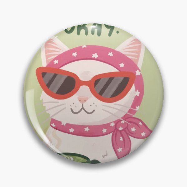 Item preview, My Matcha Will Make Everything Okay Funny Cat Green Poster designed and sold by cezzarie.