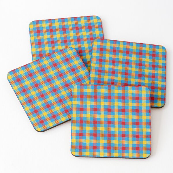 Item preview, Red And Yellow Gingham Check Light Blue designed and sold by PatternTitan.