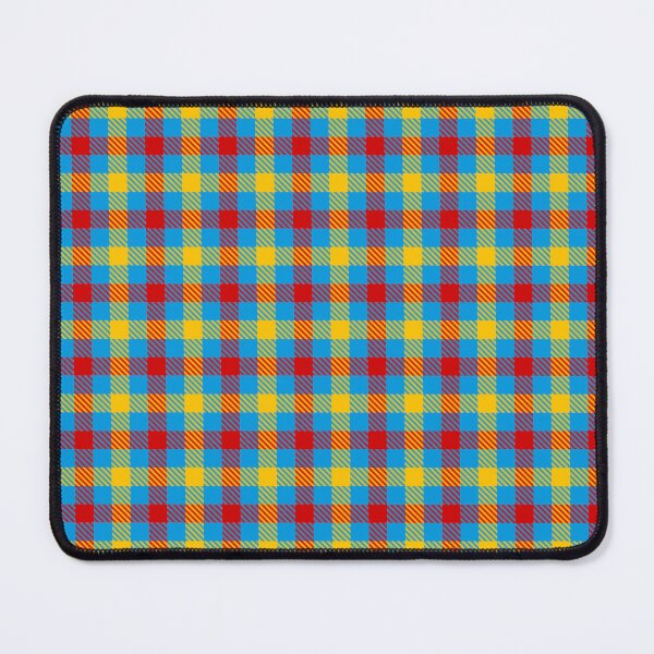 Item preview, Red And Yellow Gingham Check Light Blue designed and sold by PatternTitan.
