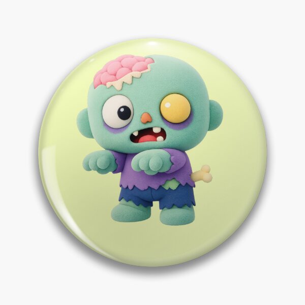 Item preview, Cute zombie clay figure style for Halloween horror designed and sold by Mauswohn.