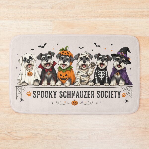 Item preview, Spooky Schnauzer Society Halloween, Cute Schnauzer Dog Mom Fall Gift, Funny Dog Lover designed and sold by Quiajia.