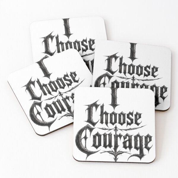 Item preview, Choose Courage – Gothic Dark Typography designed and sold by Karszul.