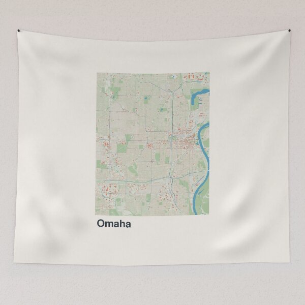 Artikelvorschau, Minimalistische Kartenkunst aus Omaha entworfen und verkauft von MapsNerd.