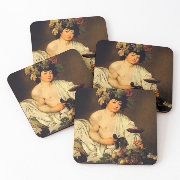 Item preview, Caravaggio Bacchus — Uffizi Florence Baroque Art, Wine Lover Gift designed and sold by Paper Punch Press.