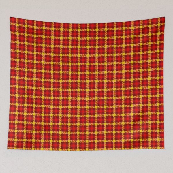 Item preview, Red And Yellow Gingham Check Maroon  designed and sold by PatternTitan.