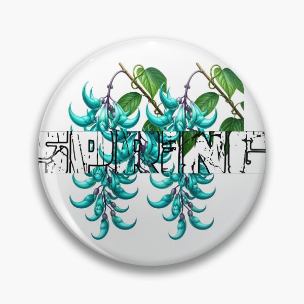 Item preview, Vintage Jade Vine Spring Typography Floral Graphic Print designed and sold by El-RoiDesigns.