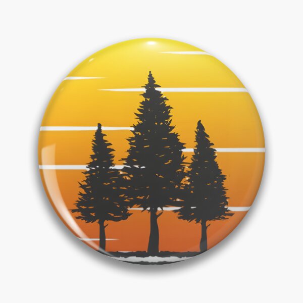 Item preview, Retro Sunset Pine Forest Trees Nature Silhouette designed and sold by Pyt27.