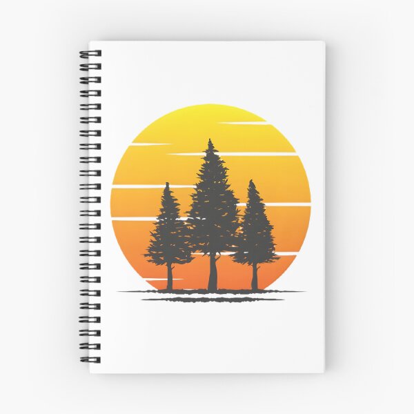 Item preview, Retro Sunset Pine Forest Trees Nature Silhouette designed and sold by Pyt27.