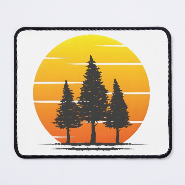 Item preview, Retro Sunset Pine Forest Trees Nature Silhouette designed and sold by Pyt27.
