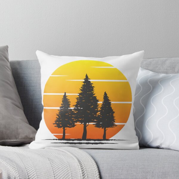 Item preview, Retro Sunset Pine Forest Trees Nature Silhouette designed and sold by Pyt27.