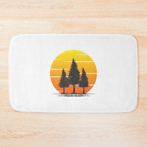 Item preview, Retro Sunset Pine Forest Trees Nature Silhouette designed and sold by Pyt27.
