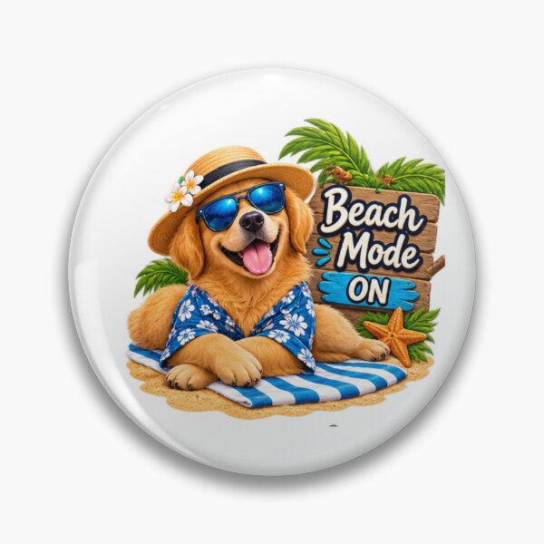 Item preview, Funny Summer Beach Dogs – Cute Tropical Dog Vacation & Beach Vibes. designed and sold by kissing Pets.