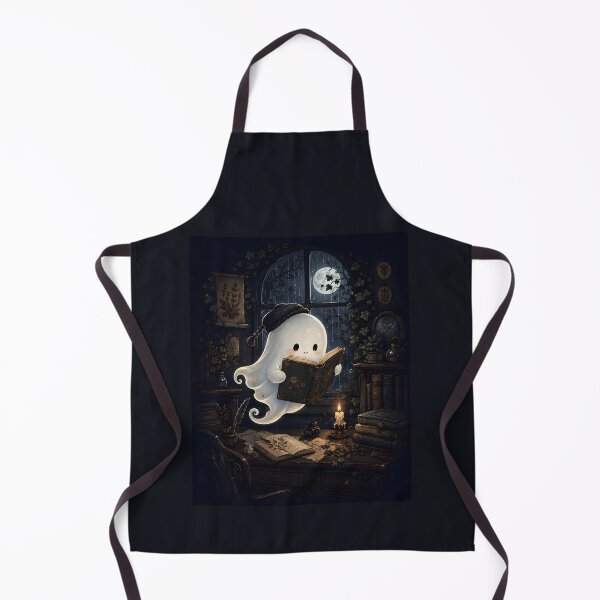 Item preview, Cute Floating Ghost Reading Book Rainy Night Window Dark Academia Aesthetic designed and sold by MCV-Designs.
