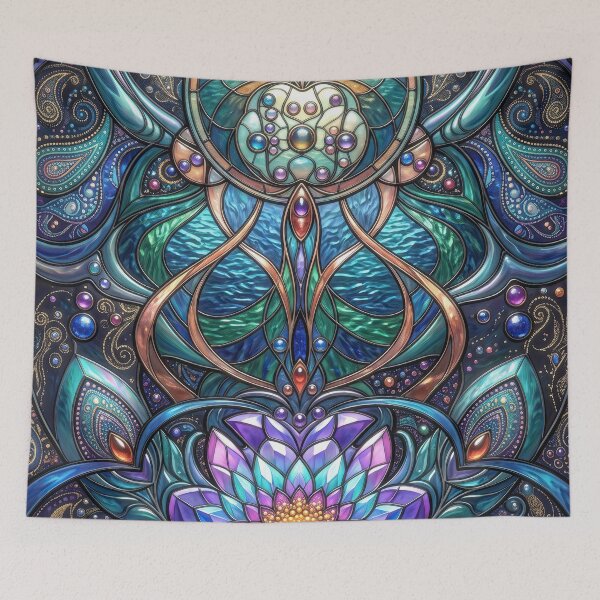 Item preview, Stained Glass Cosmic Flower Pattern designed and sold by Frackxion.