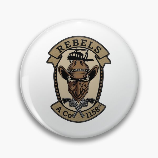 Item preview, A Company 1158th Aviation Regiment Rebels Patch Insignia designed and sold by CharlieDesings.