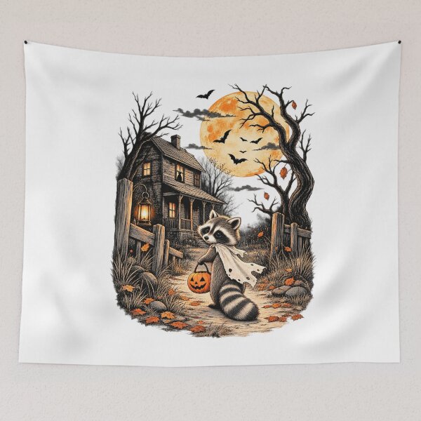 Item preview, Spooky Raccoon Halloween Ghost Costume designed and sold by afr-saad.