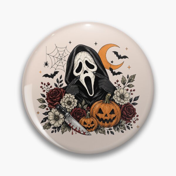 Item preview, Ghostface Pumpkin Floral Halloween, Retro Horror Ghost, Spooky Season, Halloween Pumpkin Gift designed and sold by Cchotlan.