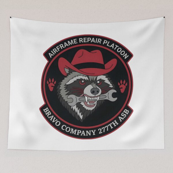 Item preview, Airframe Repair Platoon Bravo Company 277th ASB Insignia Patch designed and sold by CharlieDesings.