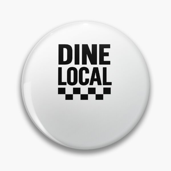 Artikelvorschau, Dine Local Checkerboard Restaurant Message entworfen und verkauft von elderberry.