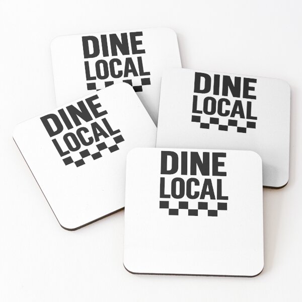 Item preview, Dine Local Checkerboard Restaurant Message designed and sold by elderberry.